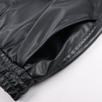 DIESEL Oversized Cargo Coated Fabric Trousers in Black p-MARTY-LTH, Size 48 IT