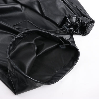 DIESEL Oversized Cargohose aus beschichtetem Stoff in Schwarz p-MARTY-LTH, Größe 48 IT