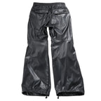 DIESEL Oversized Cargo Coated Fabric Trousers in Black p-MARTY-LTH, Size 48 IT