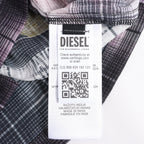 DIESEL Short-Sleeve Check Shirt With Poster Print in Multicolor, Size 48 IT