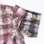DIESEL Short-Sleeve Check Shirt With Poster Print in Multicolor, Size 48 IT