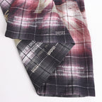DIESEL Short-Sleeve Check Shirt With Poster Print in Multicolor, Size 48 IT
