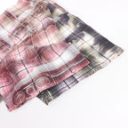 DIESEL Short-Sleeve Check Shirt With Poster Print in Multicolor, Size 48 IT