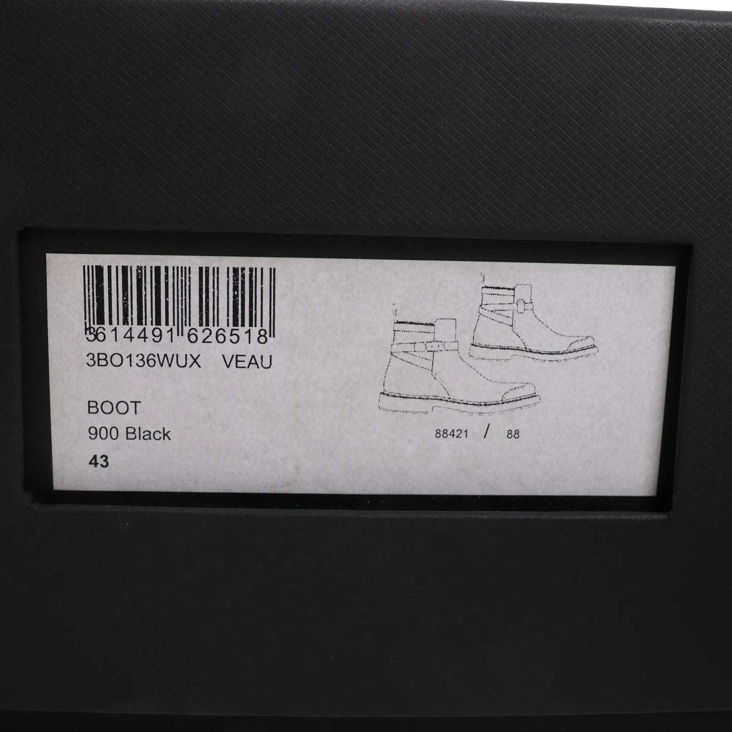 Bottines en cuir DIOR HOMME noires 15HSU, pointure 43 EU