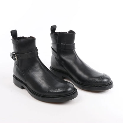 DIOR HOMME Leather Ankle Boots in Black 15HSU, Size 43 EU