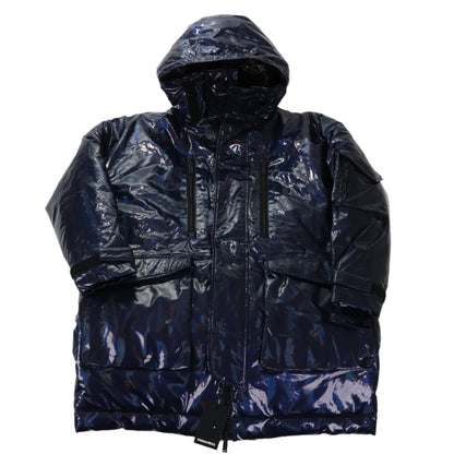 DSQUARED2 Glossy Navy Puffer Jacket, Size 48