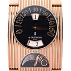 De Grisogono FG ONE N04 019281 18k PG x Leather AT Watch with Black Dial