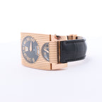 De Grisogono FG ONE N04 019281 18k PG x Leather AT Watch with Black Dial