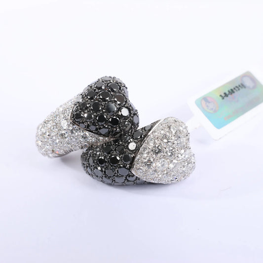 De Grisogono Heart White x Black Diamond WG Earrings