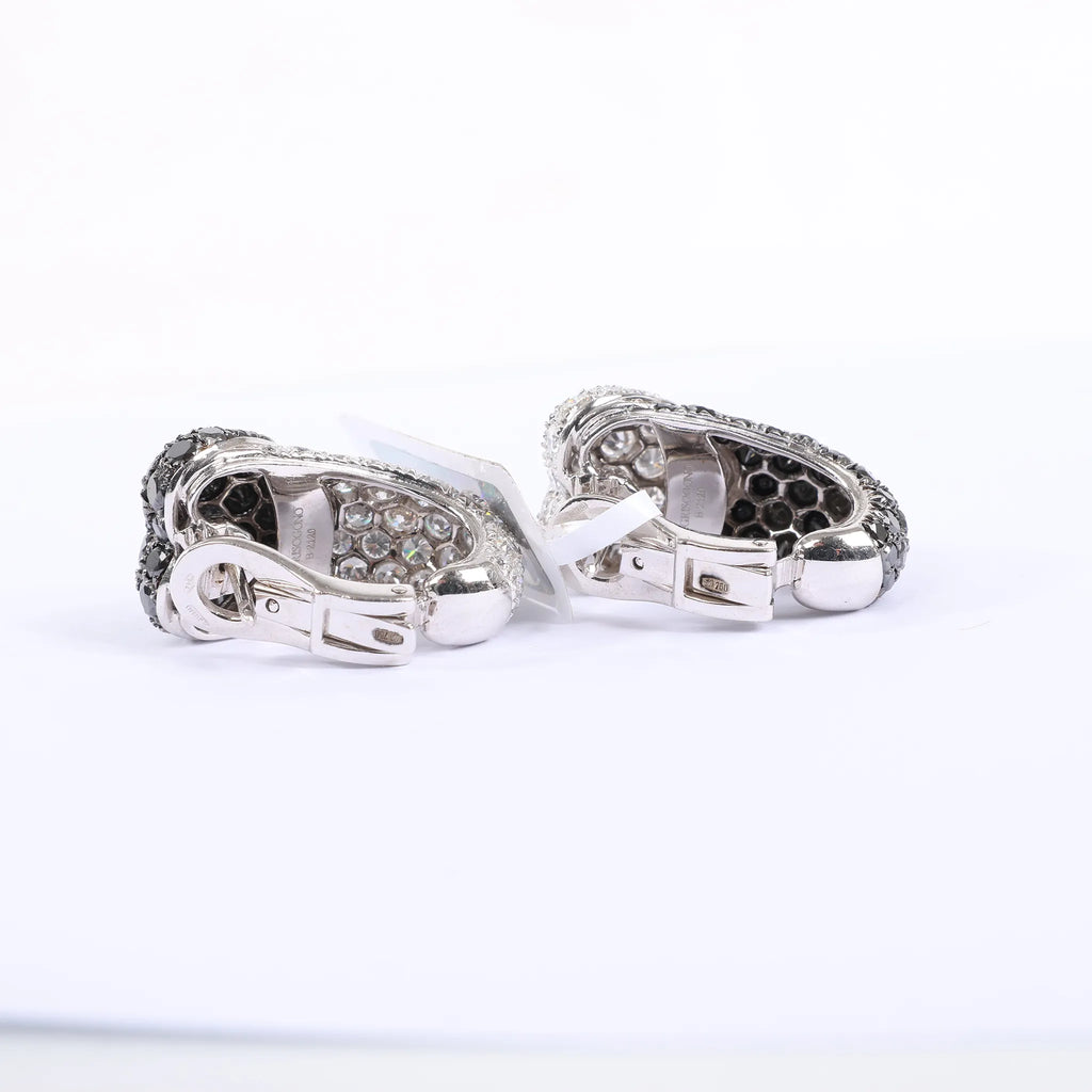 De Grisogono Heart White x Black Diamond WG Earrings