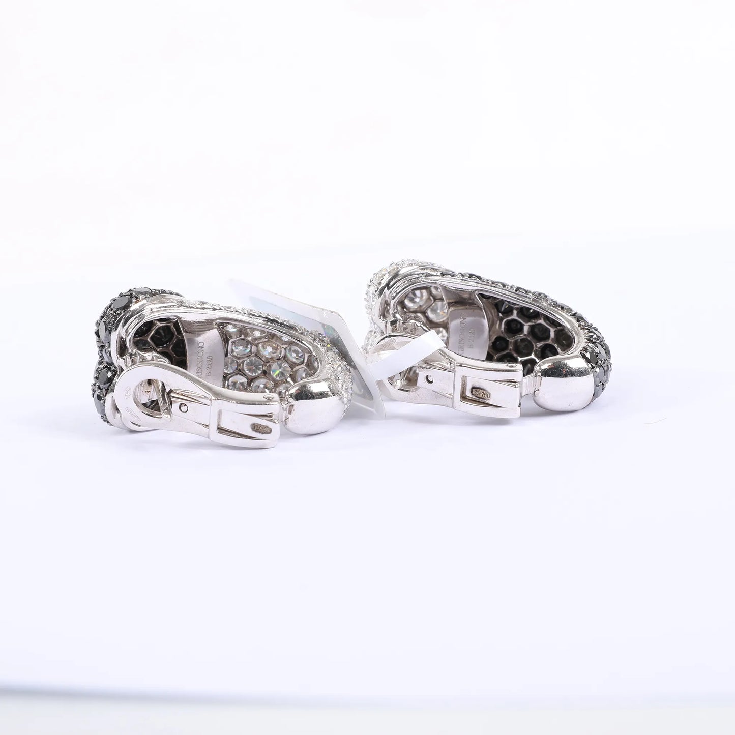 De Grisogono Heart White x Black Diamond WG Earrings