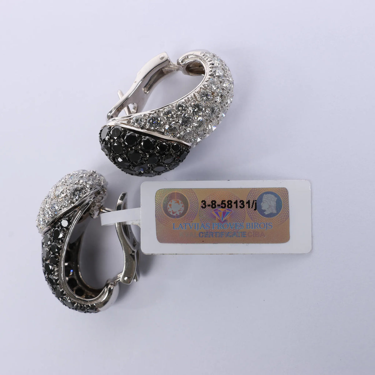 De Grisogono Heart White x Black Diamond WG Earrings