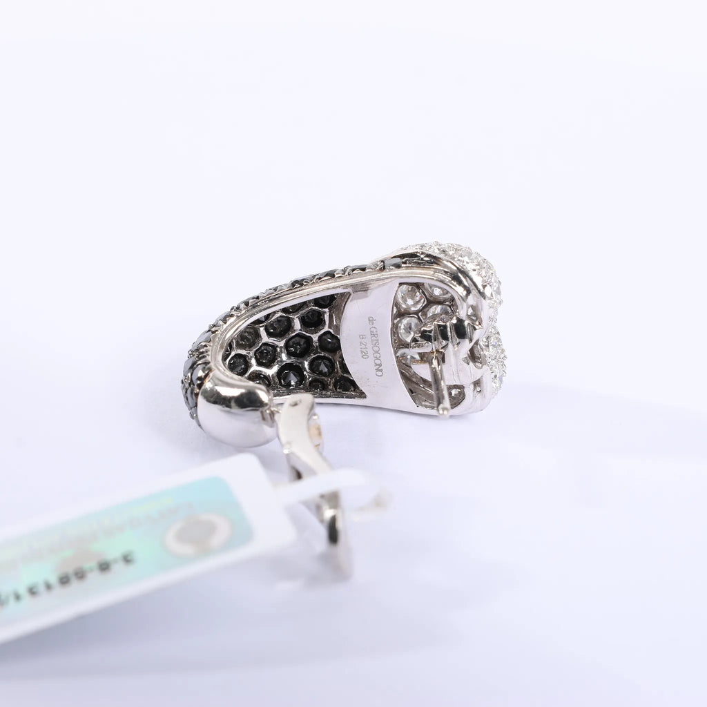 De Grisogono Heart White x Black Diamond WG Earrings