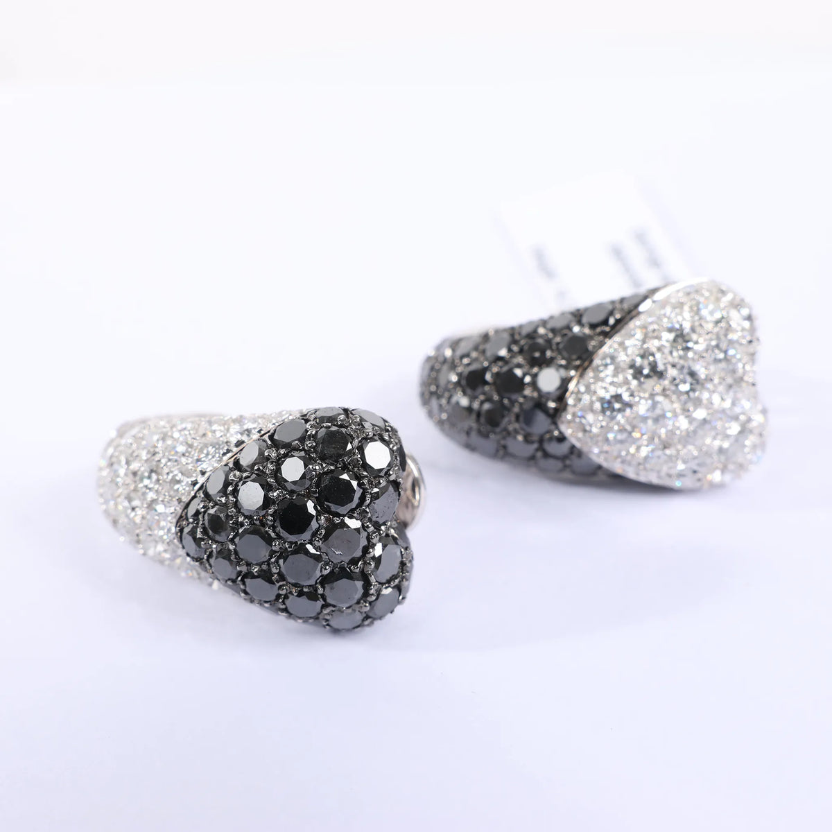 De Grisogono Heart White x Black Diamond WG Earrings