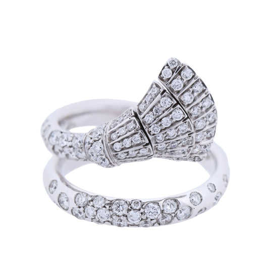 De Grisogono White Gold and Diamond Ring, Size 52
