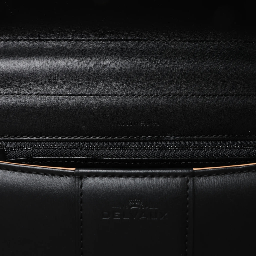 Delvaux Brillant MM Leather 2Way Handbag in Black
