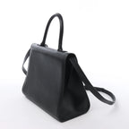 Delvaux Brillant MM Leather 2Way Handbag in Black