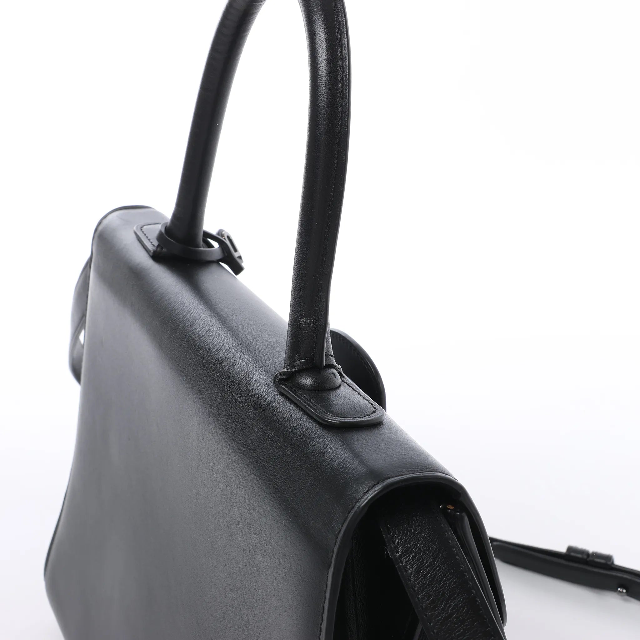 Delvaux Brillant MM Leather 2Way Handbag in Black