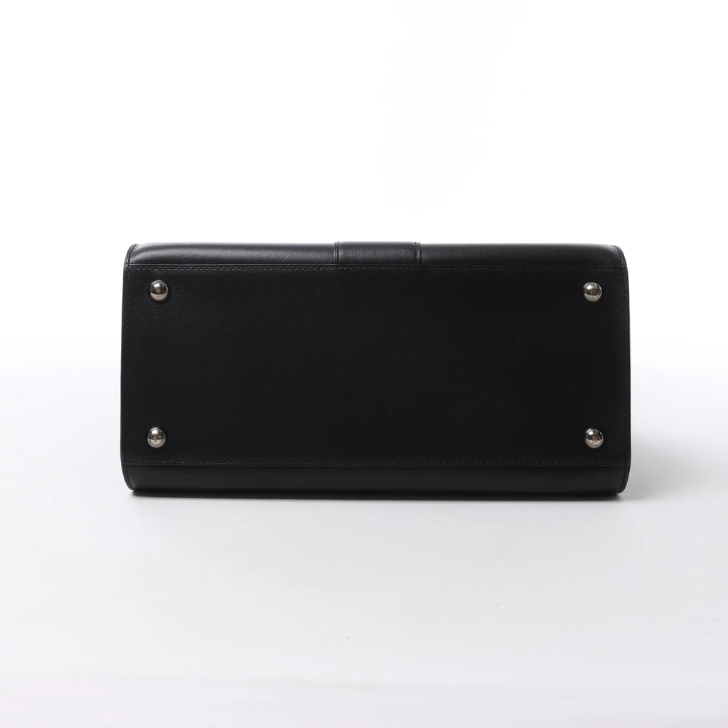 Delvaux Brillant MM Leather 2Way Handbag in Black