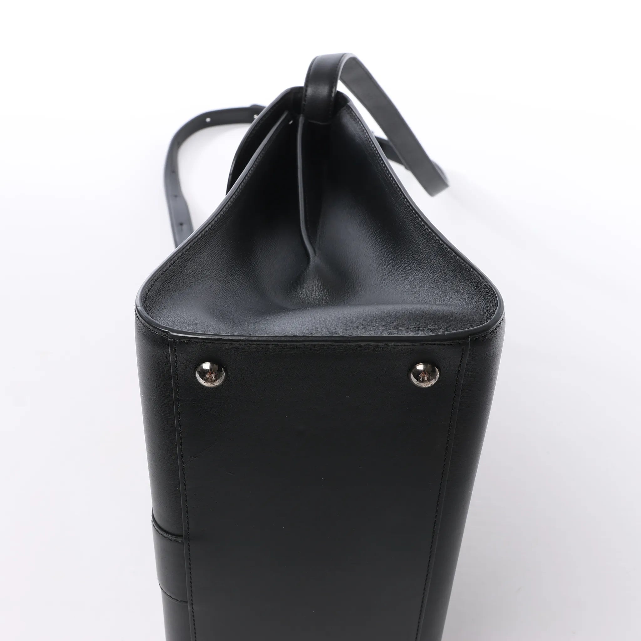 Delvaux Brillant MM Leather 2Way Handbag in Black