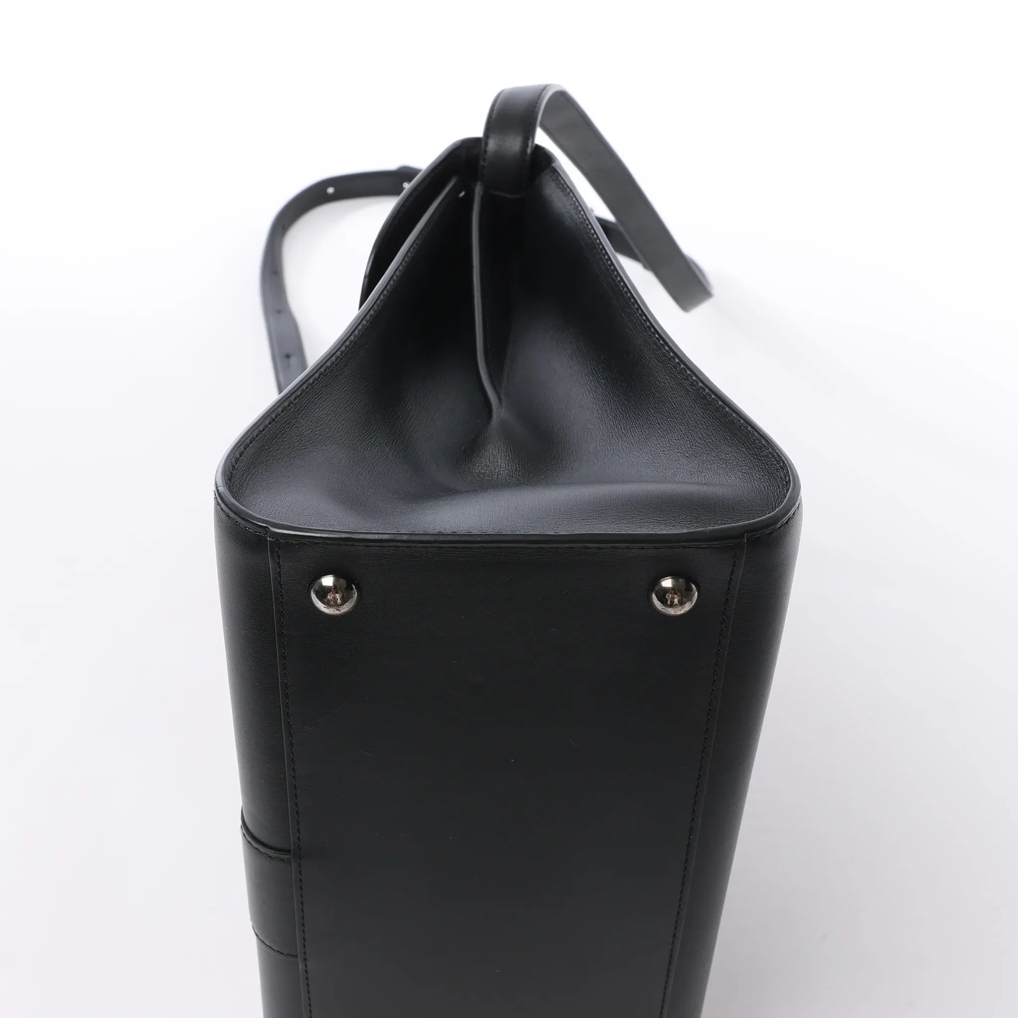 Delvaux Brillant MM Leather 2Way Handbag in Black