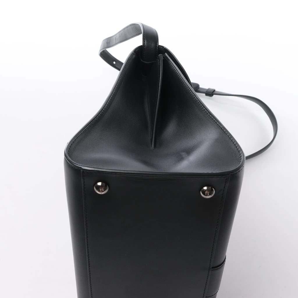 Delvaux Brillant MM Leather 2Way Handbag in Black