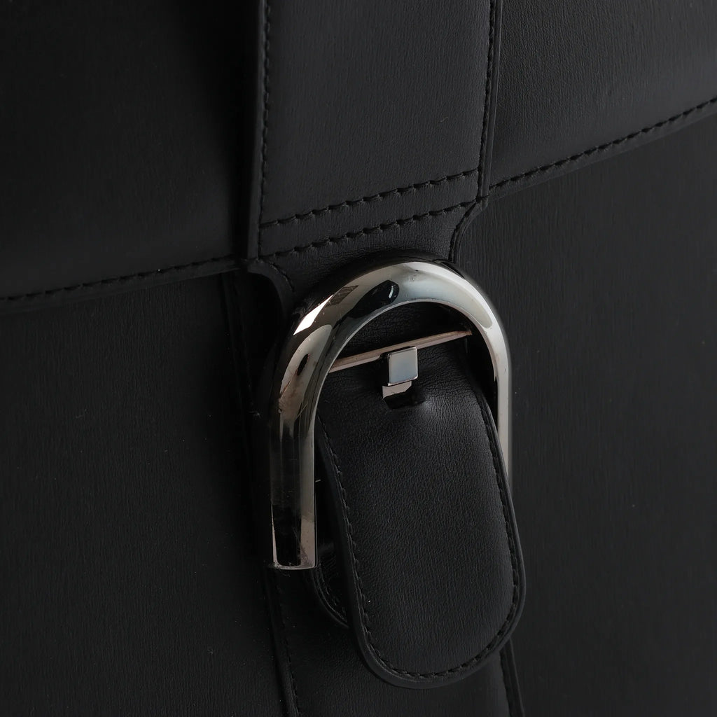 Delvaux Brillant MM Leather 2Way Handbag in Black