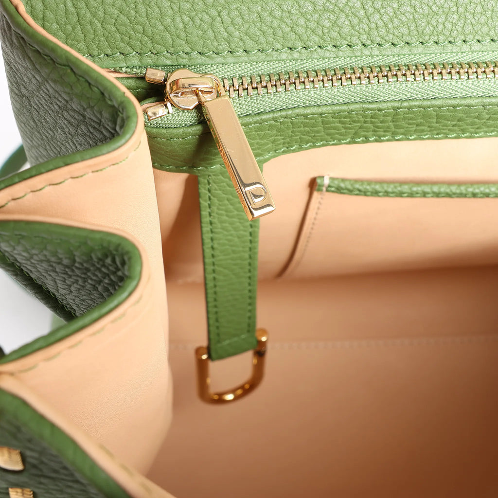 Delvaux Brillant MM Leather 2Way Handbag in Green