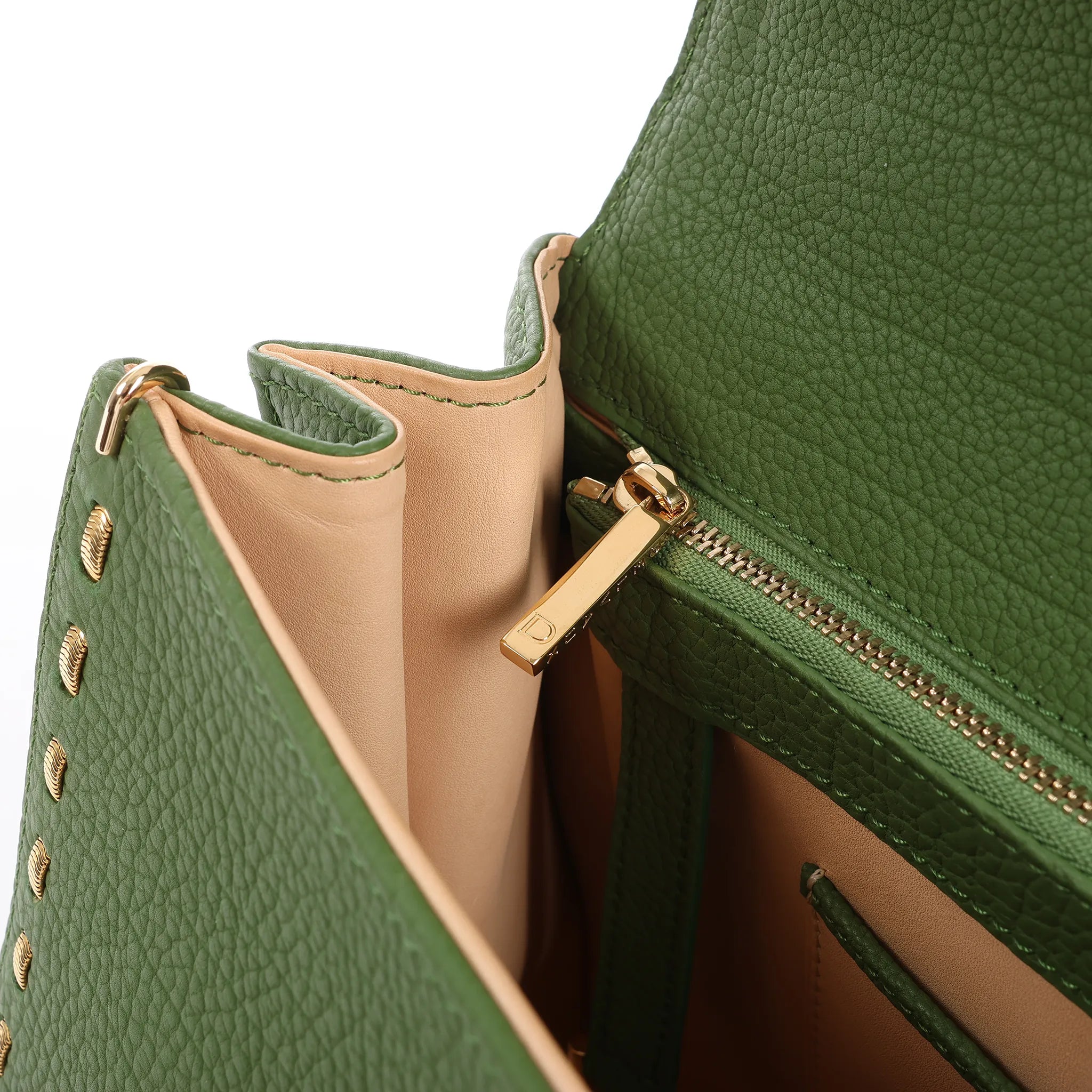 Delvaux Brillant MM Leather 2Way Handbag in Green