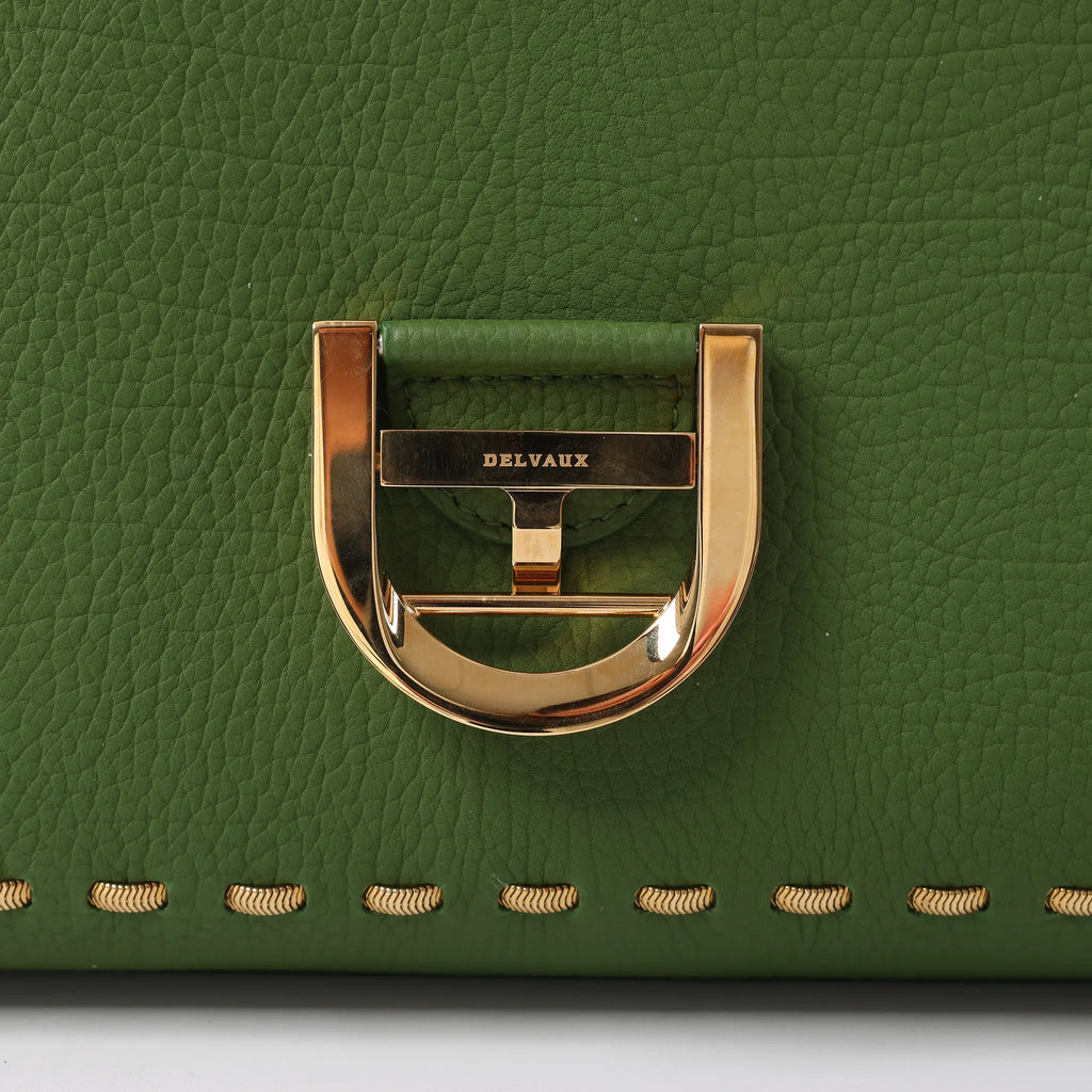 Delvaux Brillant MM Leather 2Way Handbag in Green