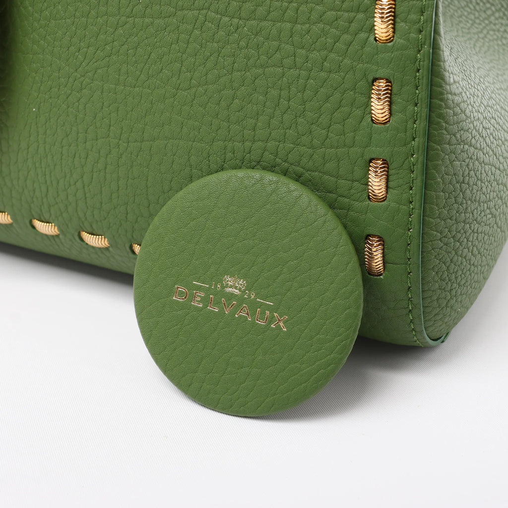 Delvaux Brillant MM Leather 2Way Handbag in Green