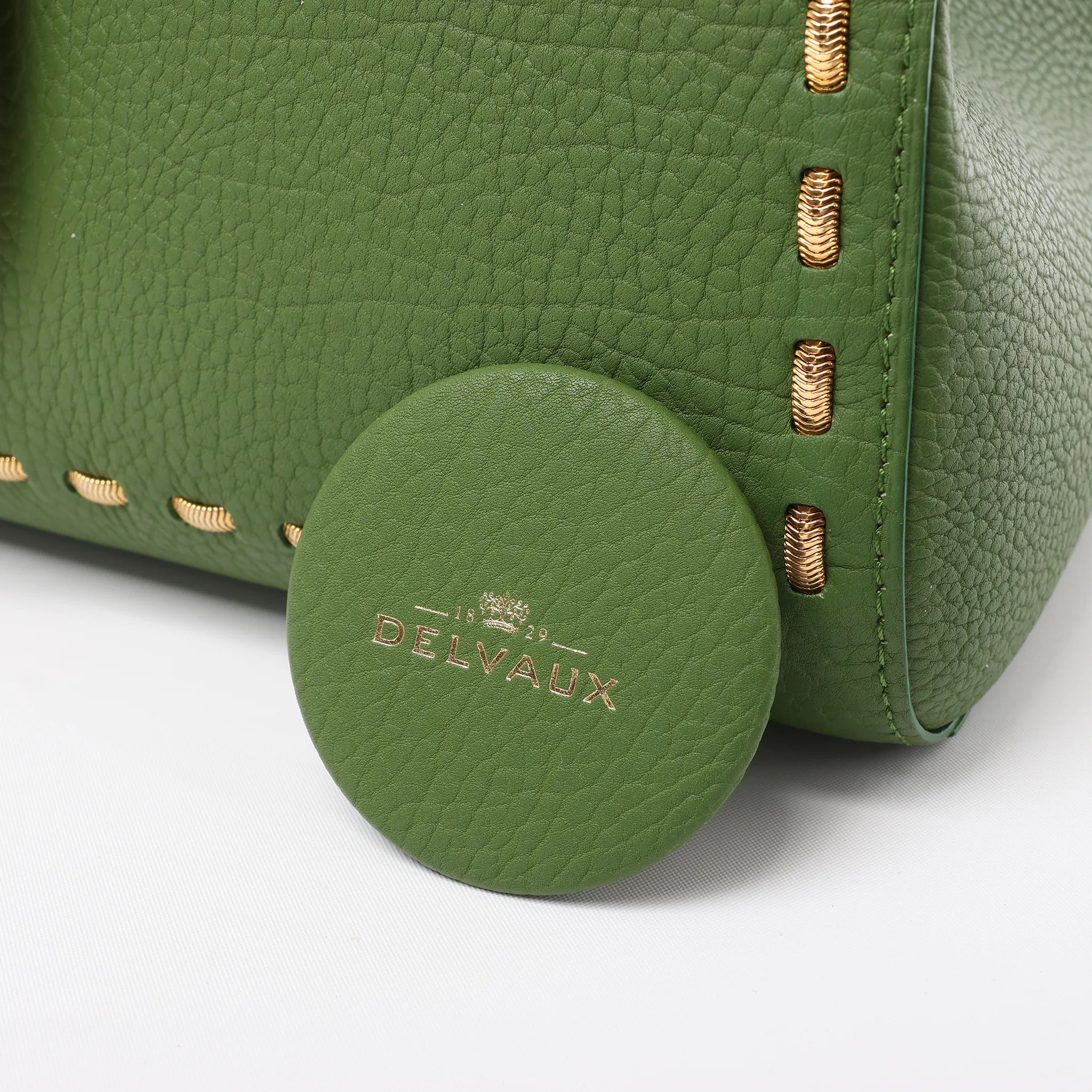Delvaux Brillant MM Leather 2Way Handbag in Green
