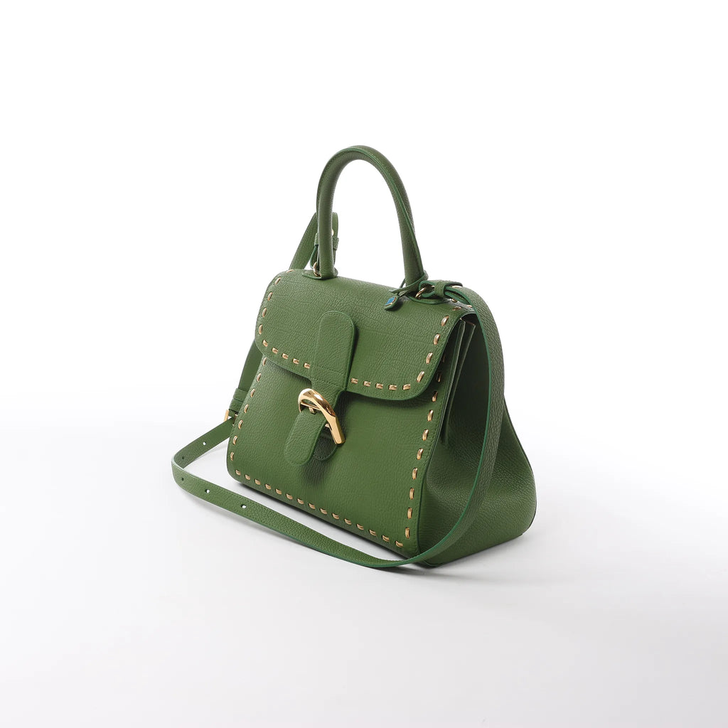 Delvaux Brillant MM Leather 2Way Handbag in Green