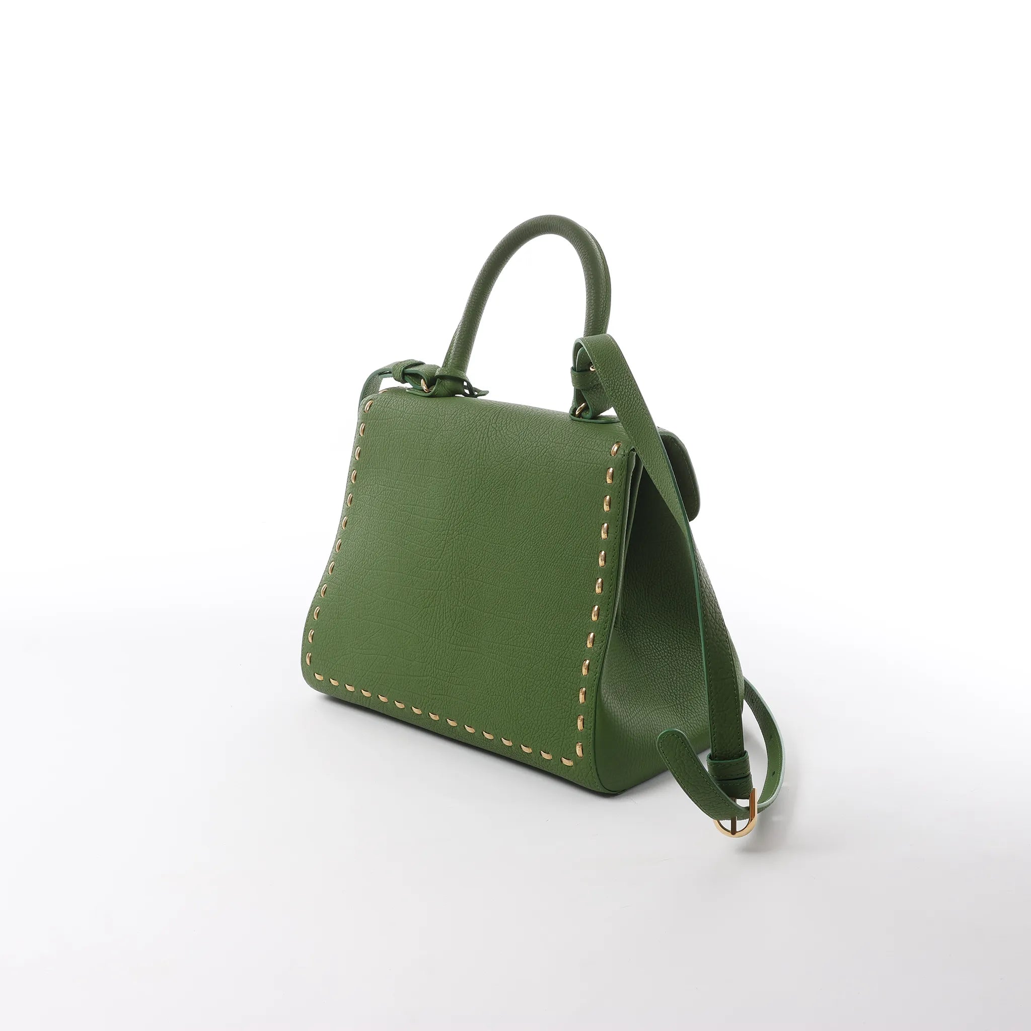 Delvaux Brillant MM Leather 2Way Handbag in Green