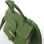 Delvaux Brillant MM Leather 2Way Handbag in Green