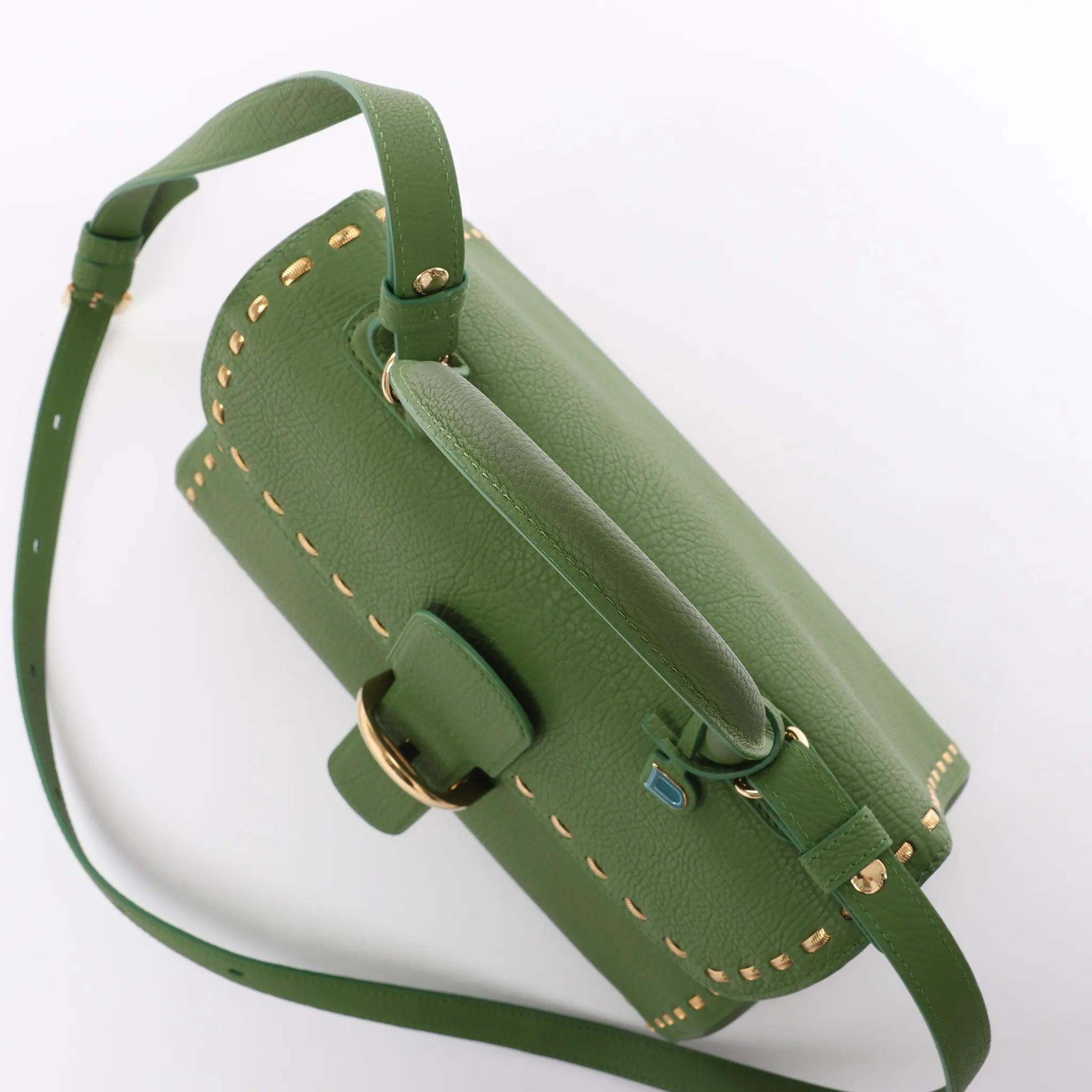 Delvaux Brillant MM Leather 2Way Handbag in Green