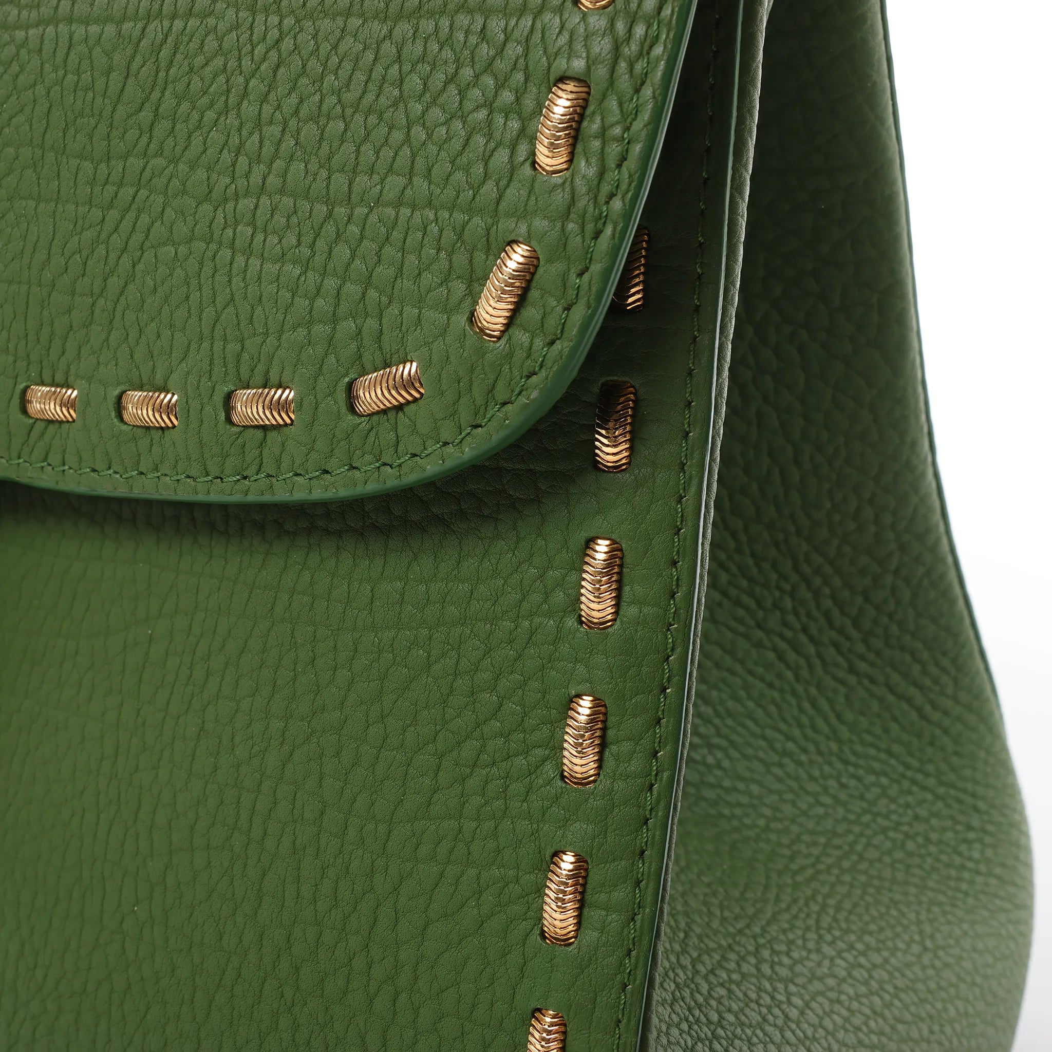 Delvaux Brillant MM Leather 2Way Handbag in Green