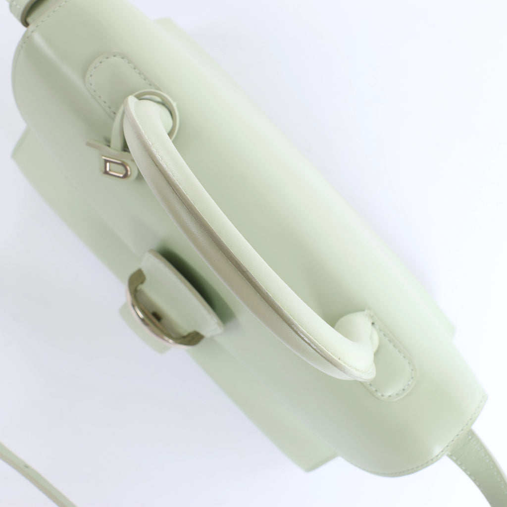 Bolso de mano Delvaux Brillant MM de cuero 2 vías en verde