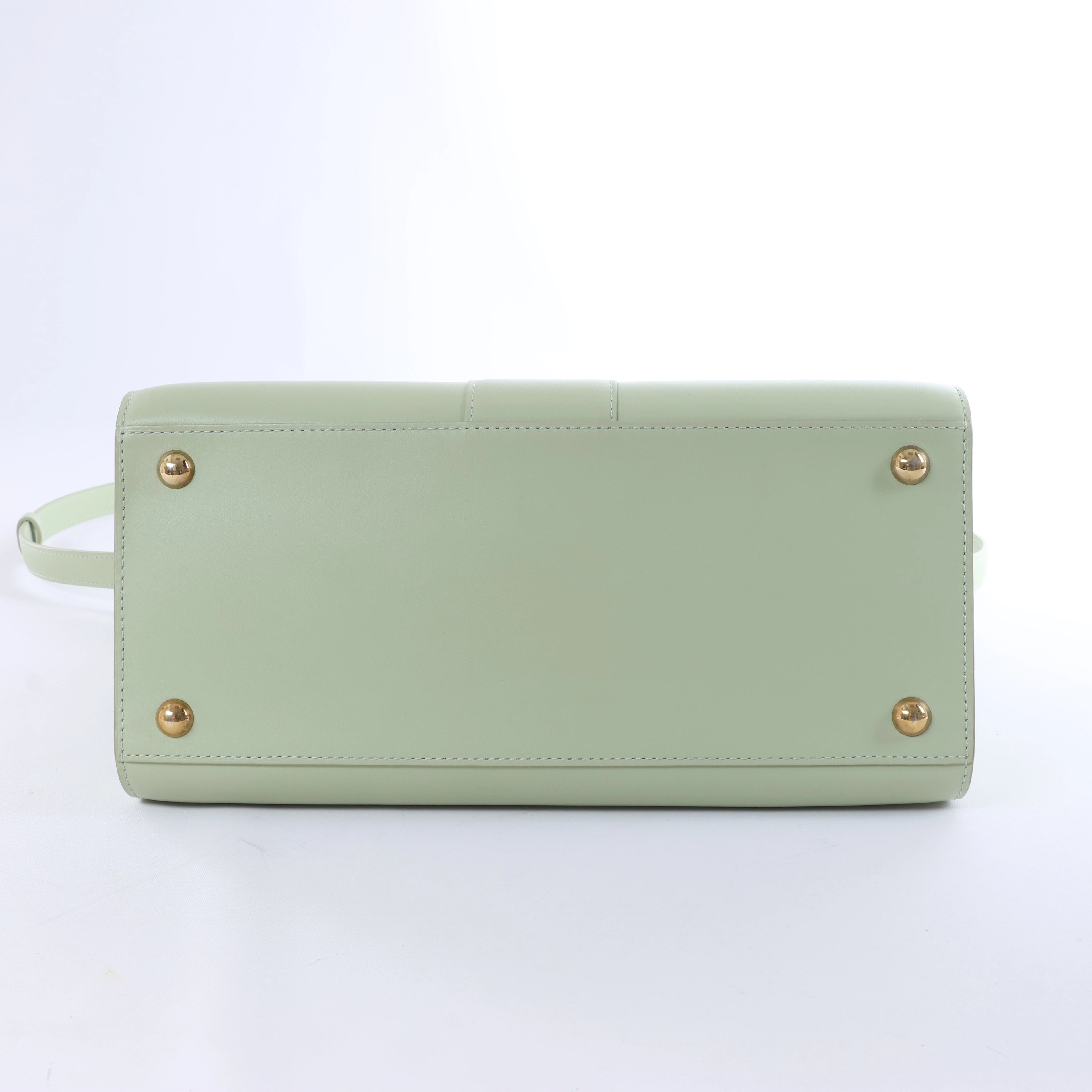 Bolso de mano Delvaux Brillant MM de cuero 2 vías en verde