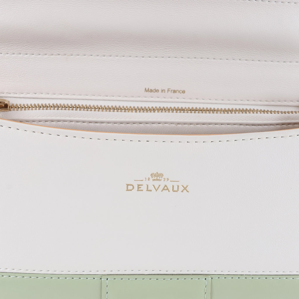 Bolso de mano Delvaux Brillant MM de cuero 2 vías en verde