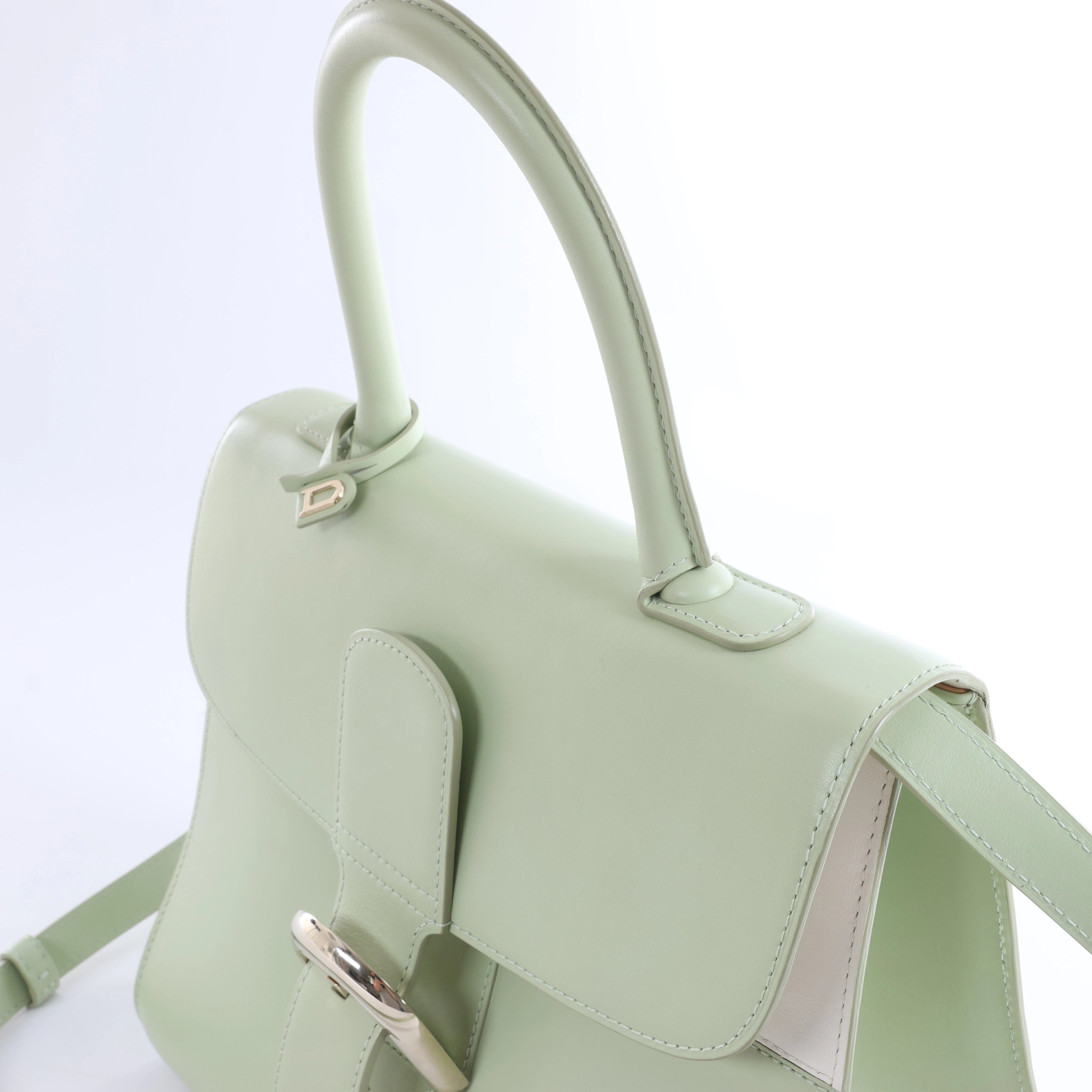 Bolso de mano Delvaux Brillant MM de cuero 2 vías en verde