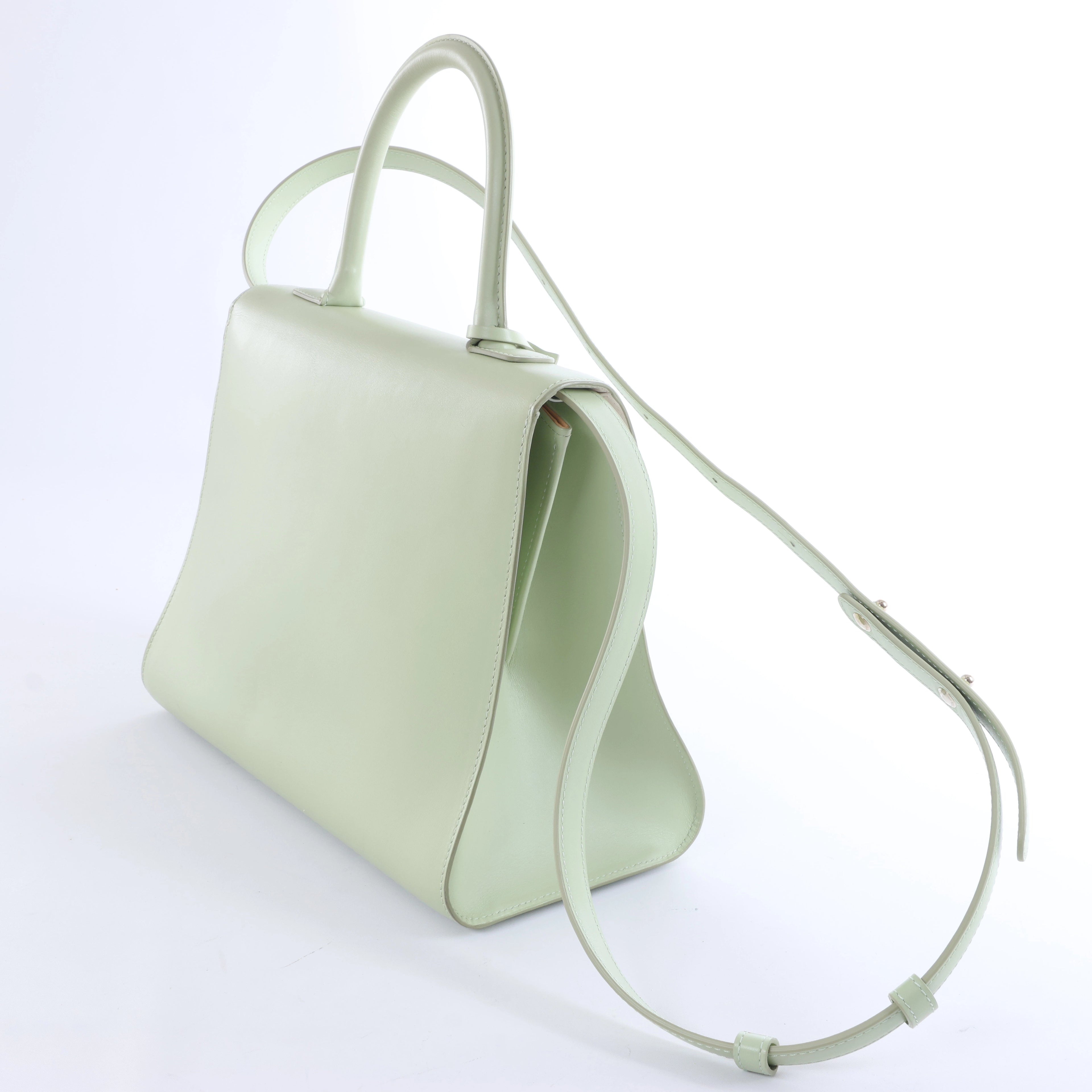 Bolso de mano Delvaux Brillant MM de cuero 2 vías en verde