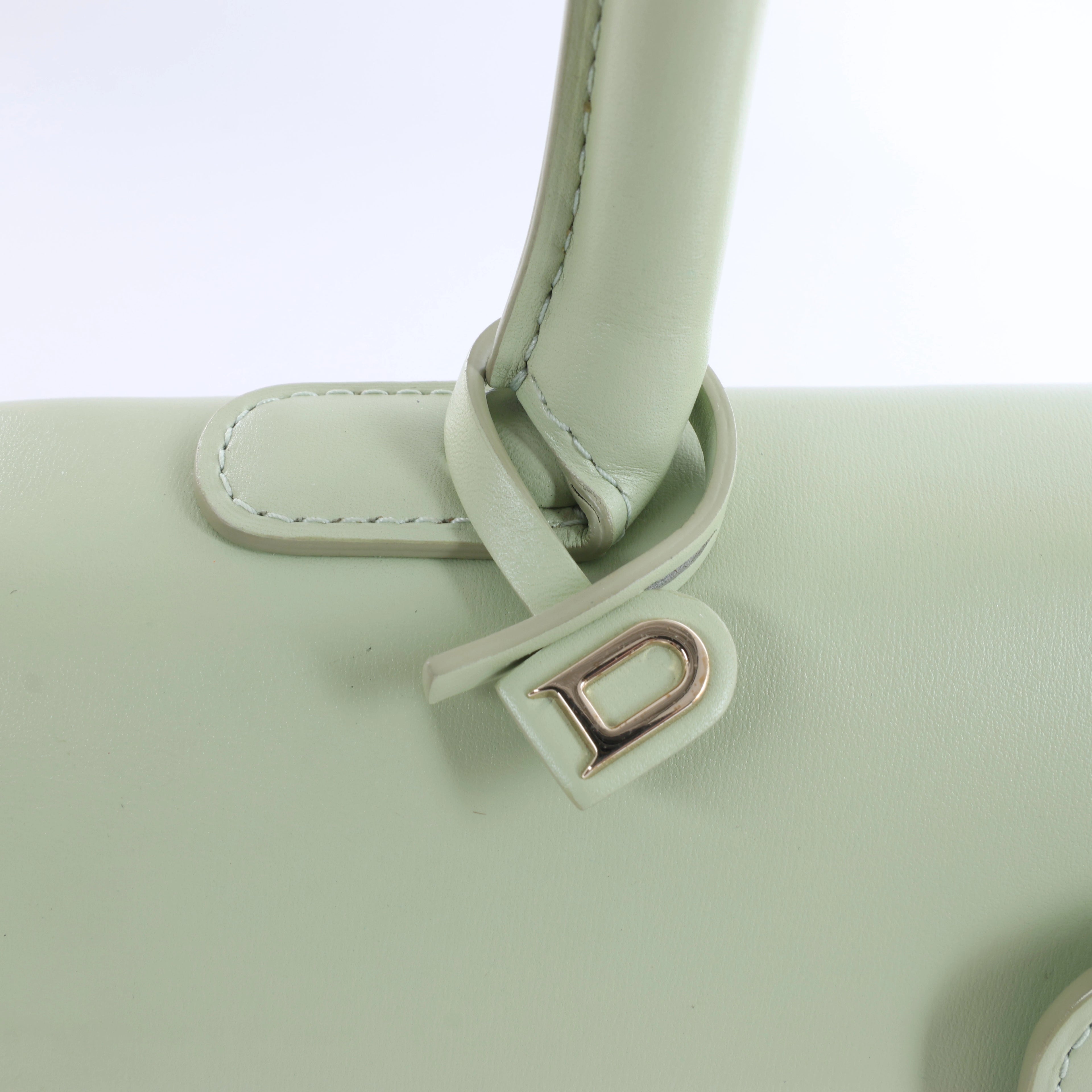Bolso de mano Delvaux Brillant MM de cuero 2 vías en verde