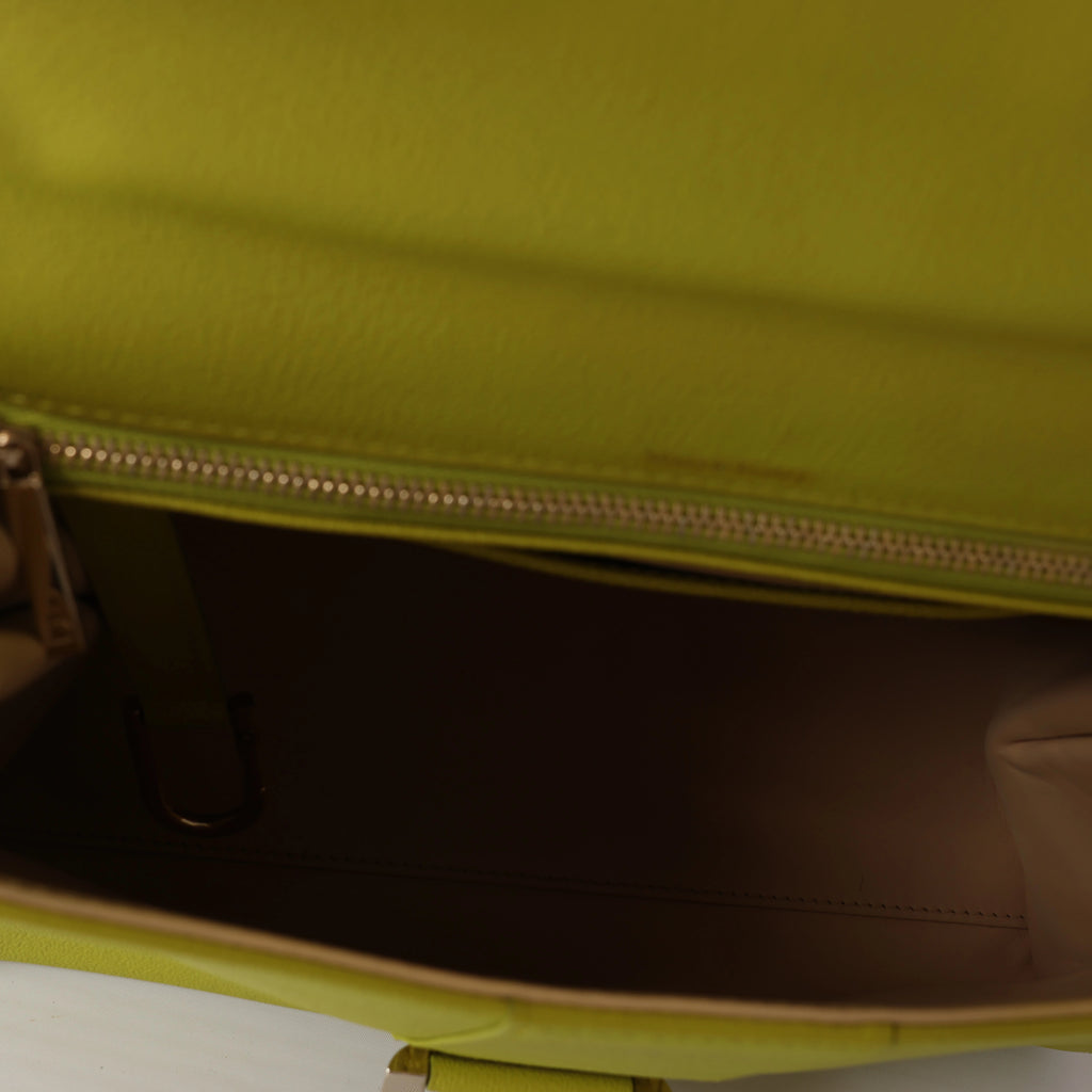 Bolso de mano Delvaux Brillant MM de cuero 2 vías en verde