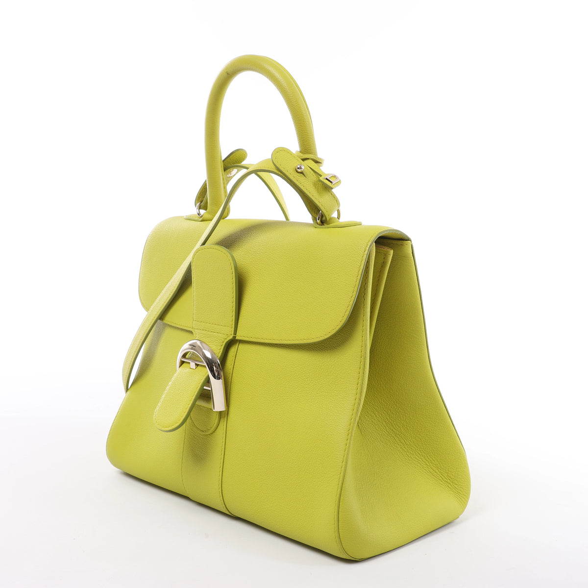 Delvaux Brillant MM Leather 2Way Handbag in Green