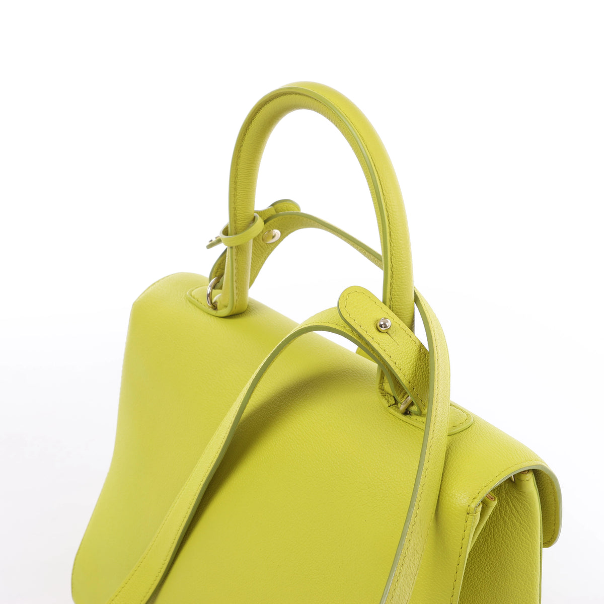 Delvaux Brillant MM Leather 2Way Handbag in Green