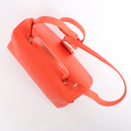 Delvaux Brillant MM Leather 2Way Handbag in Orange