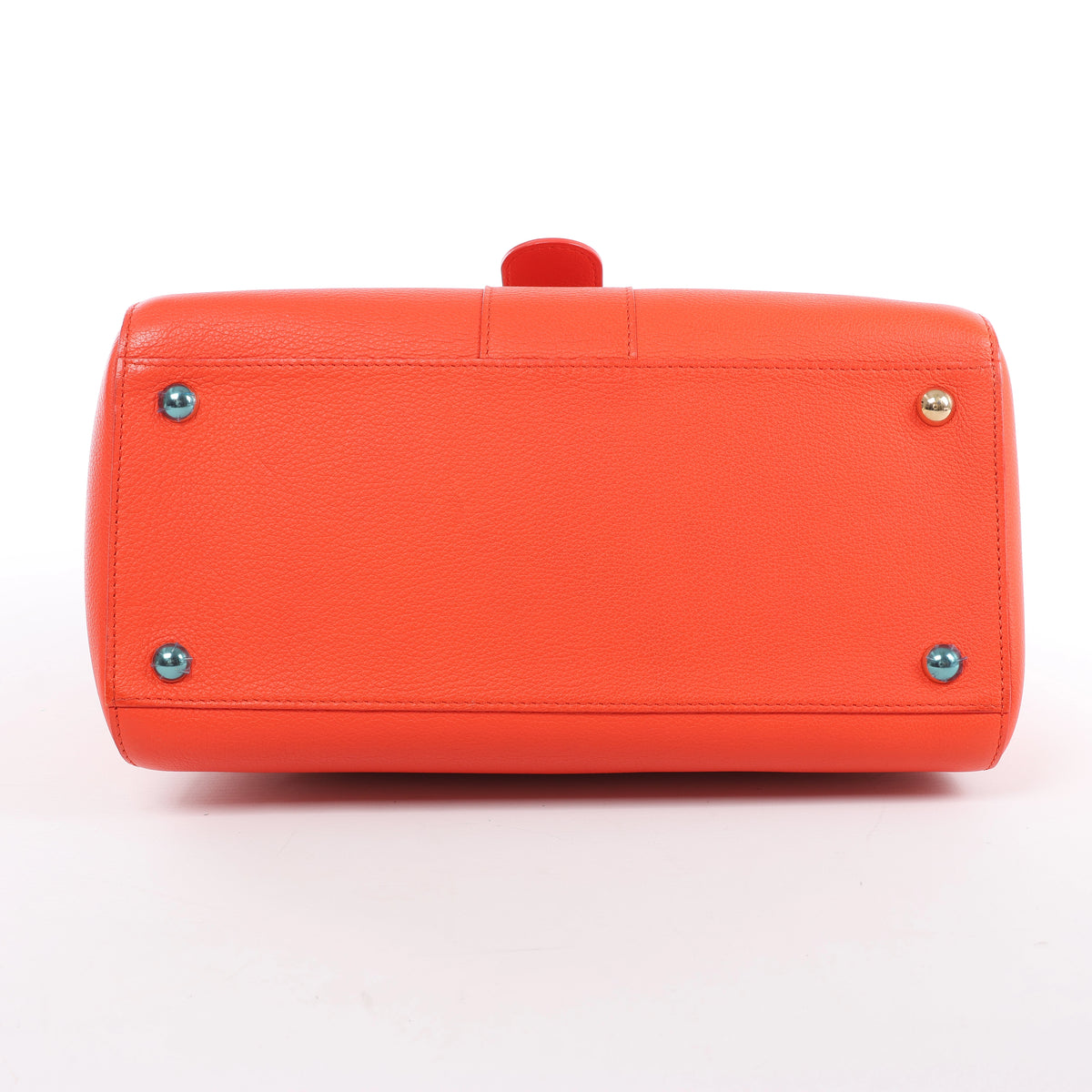 Delvaux Brillant MM Leather 2Way Handbag in Orange