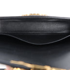 Celine Triomphe Claude Leather Shoulder Bag in Black