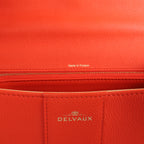 Delvaux Brillant MM Leather 2Way Handbag in Orange